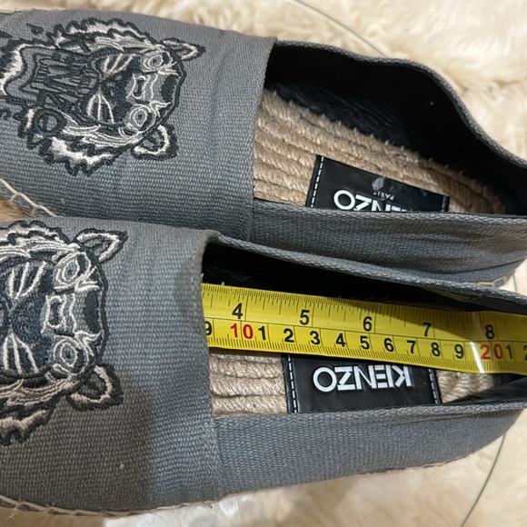 Kenzo Paris Gray Tiger Embroidered Linen Espadrille/Loafer - Picture 11 of 11